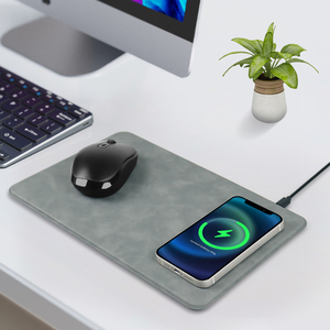 Tùy Chỉnh 15W Nhanh Chóng Sạc Không Dây Sạc Chuột Pad Nhỏ Chống Trượt PU Da Cho Văn Phòng Kinh Doanh & Chơi Game 20x30cm - Product Image 3