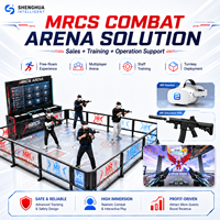 Ensemble d'équipements pour parc d'attractions intérieur : VR 9D, arène de laser game, piste de karting et voitures tamponneuses avec conception de plan de site