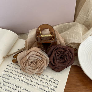 Rose séchée <span class=keywords><strong>pince</strong></span> à <span class=keywords><strong>fleurs</strong></span> française femmes super fée grande griffe de <span class=keywords><strong>cheveux</strong></span> de requin - Product Image 4