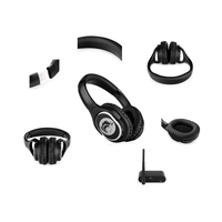 Casque audio dynamique silencieux de haute qualité RF998A avec grandes coussinets souples, circum-auriculaire, longue autonomie pour cinéma en toit, films en plein air, concerts