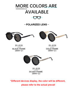 Gafas de Sol Polarizadas Redondas con Logotipo Personalizado de Diseñador Retro <span class=keywords><strong>Partagas</strong></span>, Gafas de Sol con Protección UV400 Ajustables y Giratorias para Hombre - Product Image 6