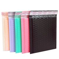 Sacs gonflables adhésifs à bulles noires personnalisés, enveloppes rembourrées à bulles