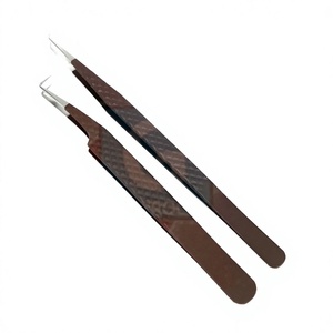 Pinzas de Acero Inoxidable Antimagnéticas y Duraderas para Extensión de Pestañas y Herramientas de Belleza con Punta Suave de 10 mm de Longitud y Embalaje en Bolsa - Product Image 2
