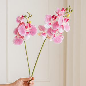 Bouquet de fleurs artificielles d'orchidées Phalaenopsis, livraison directe d'usine, pour mariage, décoration de la maison, fleurs artificielles réutilisables - Product Image 2