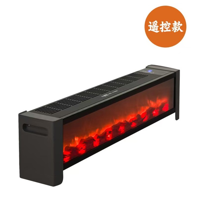 Smart Voice-Controlled Free-standing Electric Fireplace 3D Flame Effect Cross-Border Fast Heating Floor Heater Household English