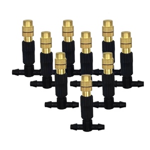 Système de brumisation extérieur pour jardin, irrigation, arrosage, buses atomisatrices en laiton 1/4'', tuyau 4/7mm pour patio et serre - Product Image 1