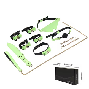 Игрушки SM для взрослых: светящийся плетельный пояс для БДСМ, фетиш-наборы с бантом, сексуальные кожаные игрушки SM для мужчин - Product Image 1