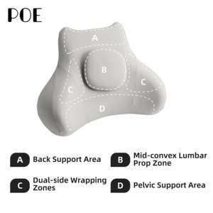 Support lombaire ergonomique en mousse à mémoire de forme <span class=keywords><strong>pour</strong></span> voiture et bureau, couleur personnalisable, logo amovible, lavable, design tricoté, longue durée de vie - Product Image 3