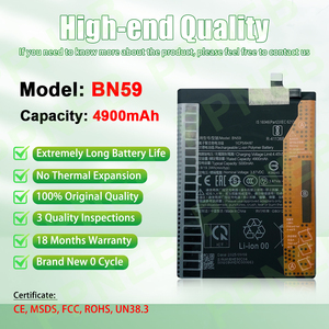 Precio de fábrica buena batería de iones de litio para <span class=keywords><strong>Xiaomi</strong></span> Redmi Note 10 4G batería estándar de teléfono <span class=keywords><strong>BN59</strong></span> 4,45 V 4900mAh CE MSDS FCC certificado - Product Image 2