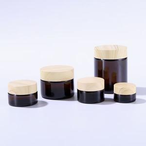 Luxe personnalisé soins de la peau emballage bouteille en verre cosmétique transparente ensemble de soins de la peau emballage récipient en verre jar - Product Image 1