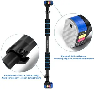 <span class=keywords><strong>Barre</strong></span> <span class=keywords><strong>de</strong></span> traction Wellshow Sport pour porte, <span class=keywords><strong>barre</strong></span> <span class=keywords><strong>de</strong></span> traction pour le haut du corps, <span class=keywords><strong>barre</strong></span> d'exercice, verrouillage <span class=keywords><strong>de</strong></span> sécurité, sans vis, sans outils, sans perçage - Product Image 4