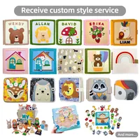 Livre d'activités Montessori en feutre personnalisé pour bébés, avec histoires bibliques, pour tout-petits et enfants, jouet éducatif sensoriel pour moments calmes
