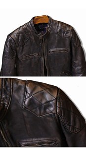 New Fashion Distressed Vintage <strong>Leather</strong> <strong>Jacket</strong> Men - Genuine <strong>Lambskin</strong> Mens <strong>Leather</strong> <strong>Jacket</strong> Brown With Top Quality Material - Product Image 6
