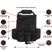Sac de rangement avant de voiture personnalisé en polyester 600, design minimaliste et moderne, multifonctionnel, à suspendre au dossier du siège arrière, pour tablette