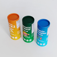 Tube en papier rond biodégradable en gros avec logo personnalisé pour emballage cylindrique de bâtonnets de miel et de compléments alimentaires