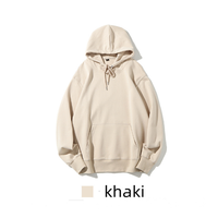 Sweat-shirts et sweats à capuche pour hommes 100% Coton vierge épais peigné, écologiques, grammage lourd, coupe oversize, pour l'automne, avec logo imprimé personnalisé