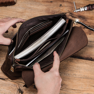 <span class=keywords><strong>Pochette</strong></span> Uomo in Pelle "Crazy Horse" Vintage Casual <span class=keywords><strong>con</strong></span> Scomparti Multipli per iPad da 7.9 Pollici, Lusso - Product Image 5