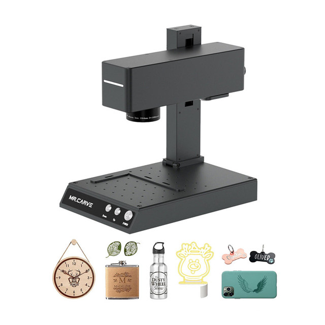 MR.CARVE  M4 Dual Lights Laser Jewelry Engraver Small Laser Engraving Machine Marking Name logo Necklace Home Use Machines