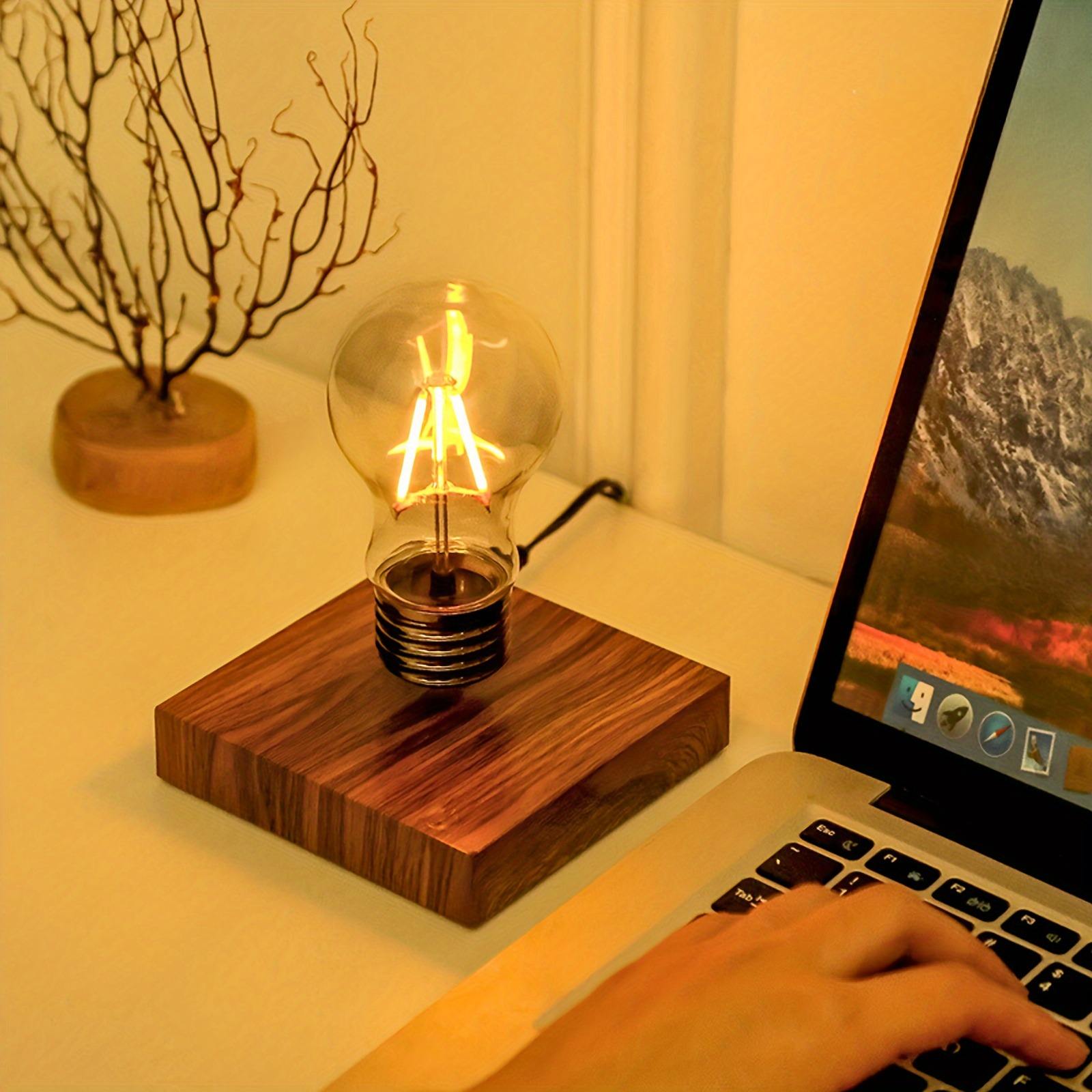 Ampoule en lévitation Base en bois