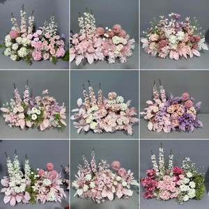 Arreglos Florales Artificiales en Tonos Rosados para Decoración de Pasillos de <span class=keywords><strong>Boda</strong></span>, Incluyendo Guirnaldas de Orquídeas Dendrobium, Decoraciones Florales Artificiales para Ceremonias - Product Image 4