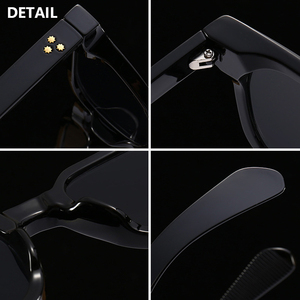 Профессиональное производство модные коричневые оранжевые желтые градиентные линзы Солнцезащитные очки женские Уникальные квадратные самые популярные солнцезащитные очки из ПК - Product Image 4