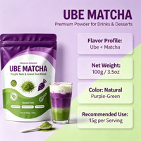 Poudre de Patate Douce Violette de Marque Privée Mélangée au Thé Vert Matcha pour Boisson – Poudre de Matcha UBE