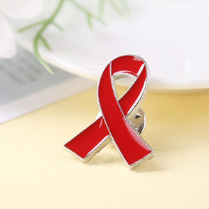 Lencana bros pita logam Enamel kesadaran payudara untuk kerah Pin merah muda ungu Merah Biru Hijau Oranye - Product Image 3