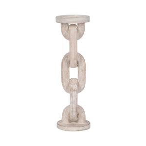 Portacandele a Catena in Legno, Moderno Candelabro a Colonna per Caminetto, Ingresso e Tavolo da Pranzo - Product Image 4