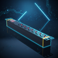 Unité de distribution d'alimentation (PDU) pour rack, protection contre les surtensions, IEC C13 avec 8 prises anti-déchirure, 19 pouces 1U, usage industriel