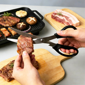 Stainless Steel BBQ Scissors Heavy Duty Kitchen Steak Cutting Shears For Grilling Meat And Chicken - Product Image 1