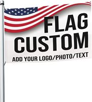 Drapeau personnalisé sur mesure, toutes tailles, en polyester, avec logo, photo et texte personnalisés, pour événements professionnels, décoration intérieure et extérieure