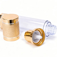 Flacon pompe airless à paillettes dorées 15ml 30ml 50ml 80ml 100ml pour cosmétiques et soins de la peau, sérigraphie AS+Aluminium