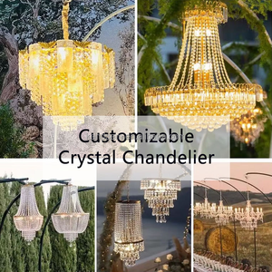 <span class=keywords><strong>Lampadario</strong></span> di cristallo grande Patio esterno con catena a goccia di pioggia pendente lampadari di cristallo di medie dimensioni - Product Image 6