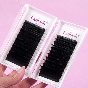 Fadlash Plateaux de Cils Personnalisés Extension de Cils Volume Soie Cils Doux en Gros Extensions de Cils Individuels - Product Image 1