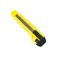 Couteau utilitaire professionnel à lame détachable de 18 mm avec bouton de verrouillage de sécurité, manche en plastique léger, coupe-carton pour le bureau