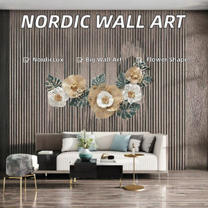 137X67cm Nordic Style Light Luxury Iron Hanging <b>Decor</b> <b>Large</b> Living Room Geometric Shape Contemporary <b>Wall</b> Hanging Art Home - Product Image 2