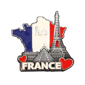 Aimant de réfrigérateur en métal personnalisé, souvenir touristique de Paris, <span class=keywords><strong>France</strong></span>, autocollant magnétique personnalisé, taille moyenne, vente en gros - Product Image 5
