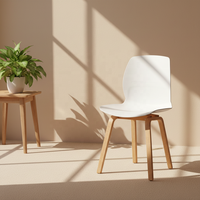 Chaises de salle à manger modernes en polypropylène + fibre de verre, pieds en métal, empilables, imperméables, assemblage rapide, meubles pour l'école et la maison