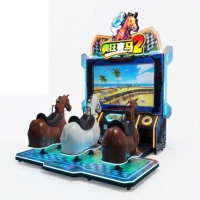 Máquina de Juego de Carreras de Caballos para Interiores, Simulador de Montar a Caballo que Funciona con Monedas, Equipo para Centros Comerciales