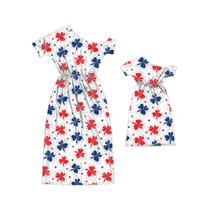 Offre Spéciale 4th <span class=keywords><strong>juillet</strong></span> Mère et <span class=keywords><strong>fille</strong></span> correspondant tenues mère et <span class=keywords><strong>fille</strong></span> robes filles robes d'été en gros prix - Product Image 6
