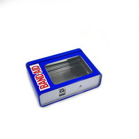 Boîte en fer blanc personnalisable et recyclable avec couvercle à fenêtre et rabat |   Conteneur rectangulaire pour cadeaux et artisanat en gros – Matériel d'emballage