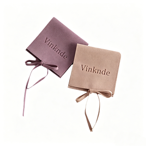 Eco‑friendly Square Velvet Drawstring <b>Jewelry</b> Storage Pouches Bulk Wholesale Embossed Logo Premium Velvet <b>Packaging</b> - Product Image 1