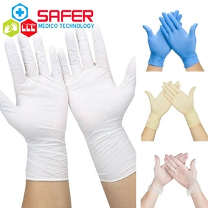 Poids léger imperméable sans poudre de gants jetables de latex en caoutchouc blanc 100 Pcs usage médical - Product Image 6
