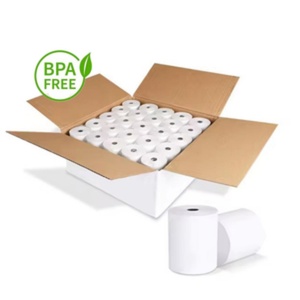 Rouleau de papier thermique résistant à l'humidité pour distributeur automatique/terminal de point de vente, caisse enregistreuse bancaire, reçu, papier d'écriture PVC simple face, impression offset, épicerie - Product Image 5