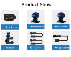 Sin pantalla WiFi 2K Loop Dashcam Conducción Segura Ip67 grabadora <span class=keywords><strong>de</strong></span> doble lente pistas GPS apagado automático para grabadora <span class=keywords><strong>de</strong></span> motocicleta - Product Image 5