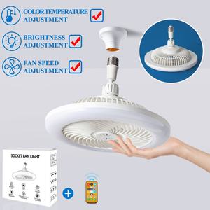 Ventilador de Techo LED RGB con Luz, Cabezal Móvil, Regulación Inteligente, Bombilla E27, Decoración del Hogar, Rotación de 360°, Control Remoto, Ventilador de Techo Moderno - Product Image 2
