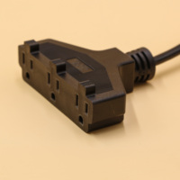 Cable de alimentación de 3 clavijas para electrónica, TV, ordenador, impresora, Radio, Monitor, Samsung, Dell, color negro, 10 amperios, 125 voltios