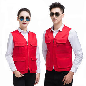 Chaleco de poliéster con logotipo personalizado para hombre, chaleco de pescador impermeable para senderismo al aire libre, Chaleco de trabajo de seguridad al por mayor - Product Image 4