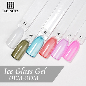 ICE NOVA ICE Glass Gel Polish Série Adhésive Entièrement Transparente Couleurs Claires Adaptées au Printemps Sans HEMA/TPO/HPMA Végétalien Biologique - Product Image 5