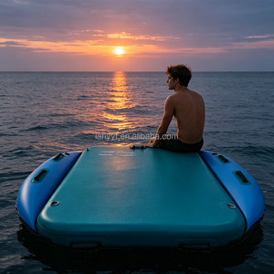 Hailebao Plateforme Flottante Gonflable en PVC Drop-stitch pour Yoga et Lutte, Épaisseur 0,7 mm, Écologique, Durable, Portable et Pliable pour Piscine - Product Image 1